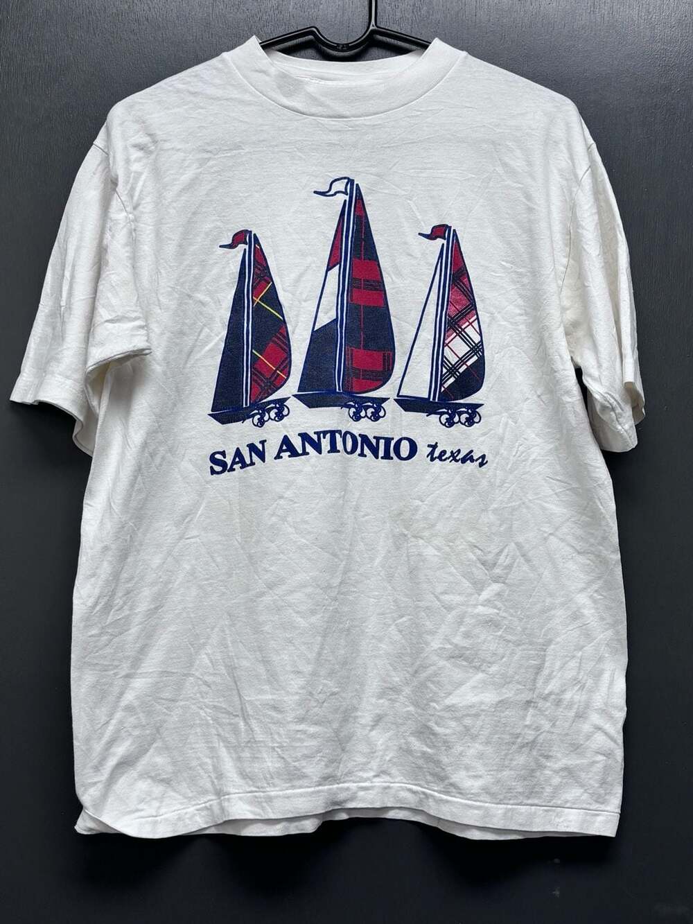 All Sport San Antonio Texas Sailboat T-Shirt Size L(44) White